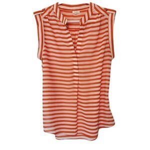 Antilia Femme orange stripe blouse